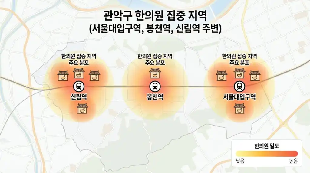 관악구 한의원 홈페이지 제작 지역별 분포 서울대입구 봉천동 신림동